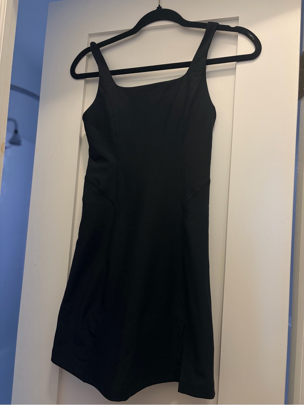 NWT Abercrombie&Fitch YPB SculptLux Black Square-Neck Tennis Dress w shorts XS
